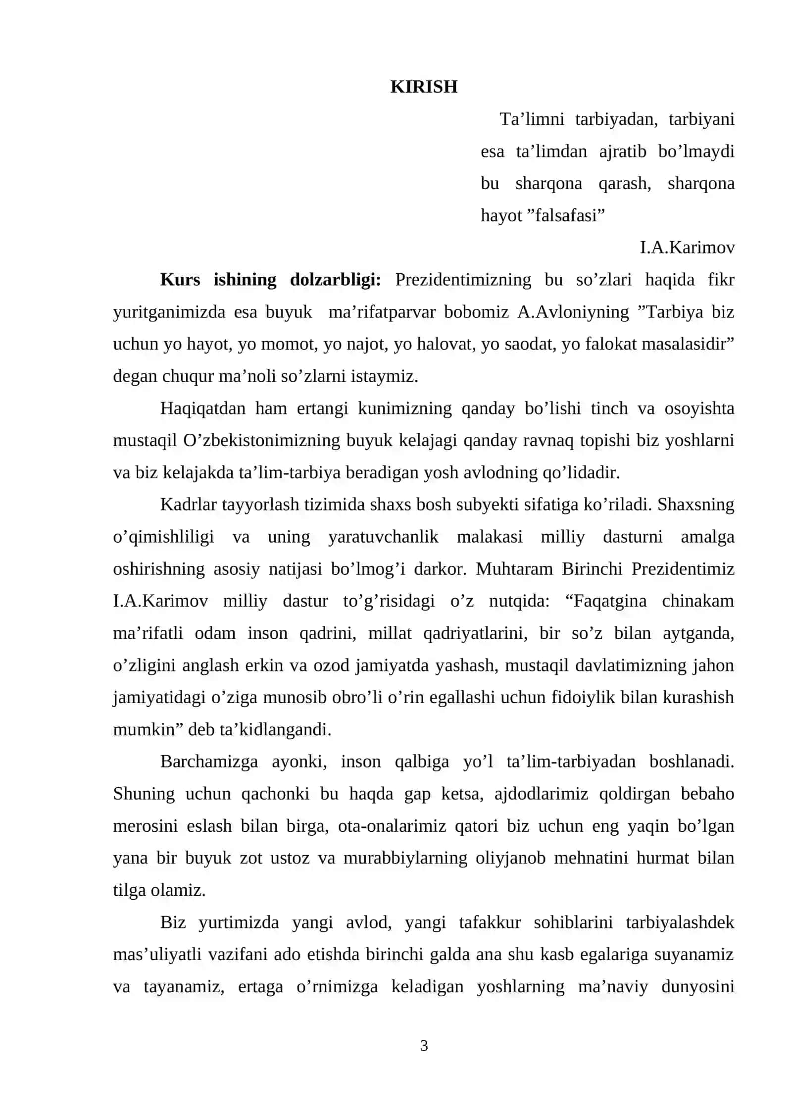 "Tekislikda geometrik yasashlarda to`g`rilash va geometrik o`rinlar metodi" kurs ishi 3