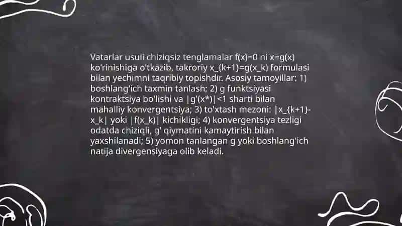 Vatarlar usuli 3