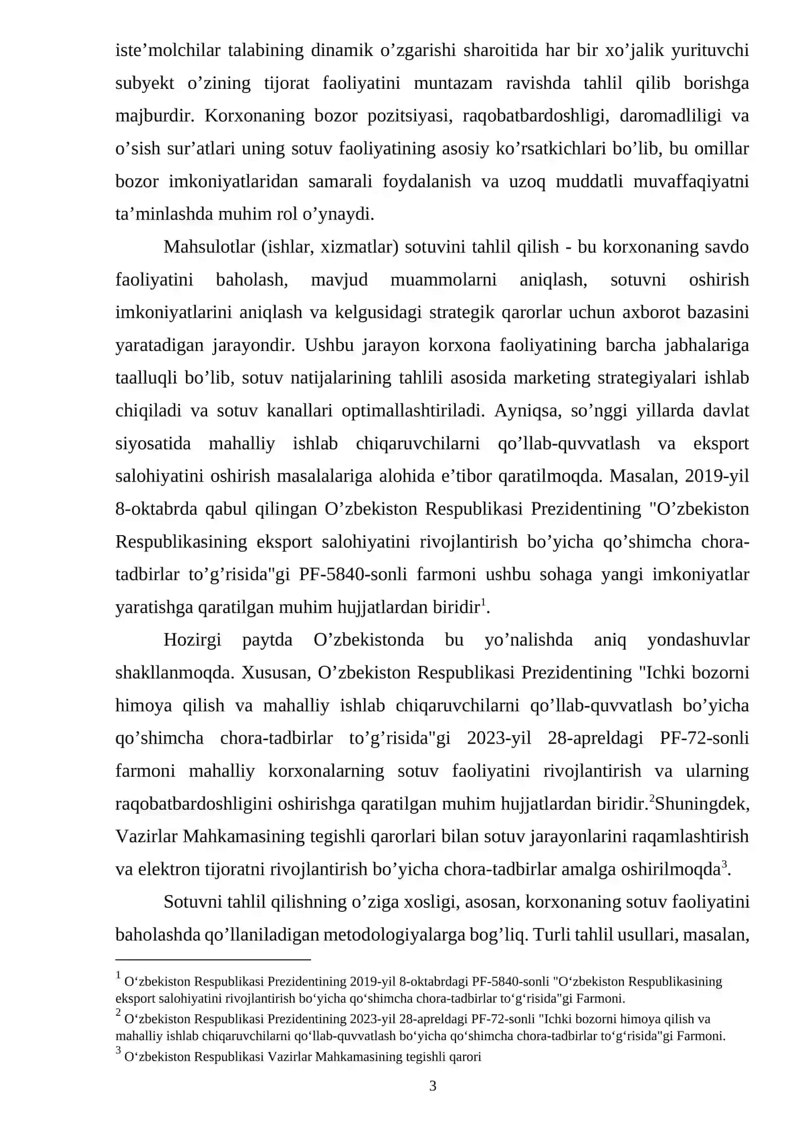 Mahsulot (ishlar va xizmatlar) sotuvini tahlil qilish 3