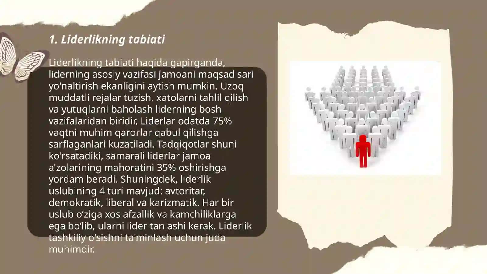 Liderlik: tabiati, turlari, superliderlik fenomeni. Liderlik faoliyat motivlari 3