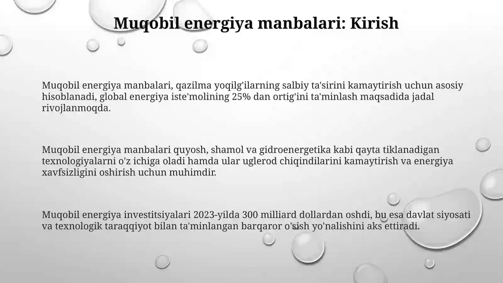 Muqobil elektr manbalari 3