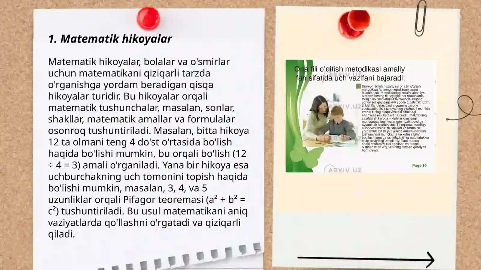 Boshlang'ich sinf matematika va ona tili darslarida fanlararo integratsiyalash texnologiyasi 3