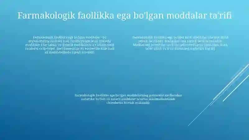 Oziq-Ovqat Maxsulotlar Tarkibiga Kiruvchi Farmokologik Faolikka Ega Bo’Lgan Moddalarning Xavfi 3