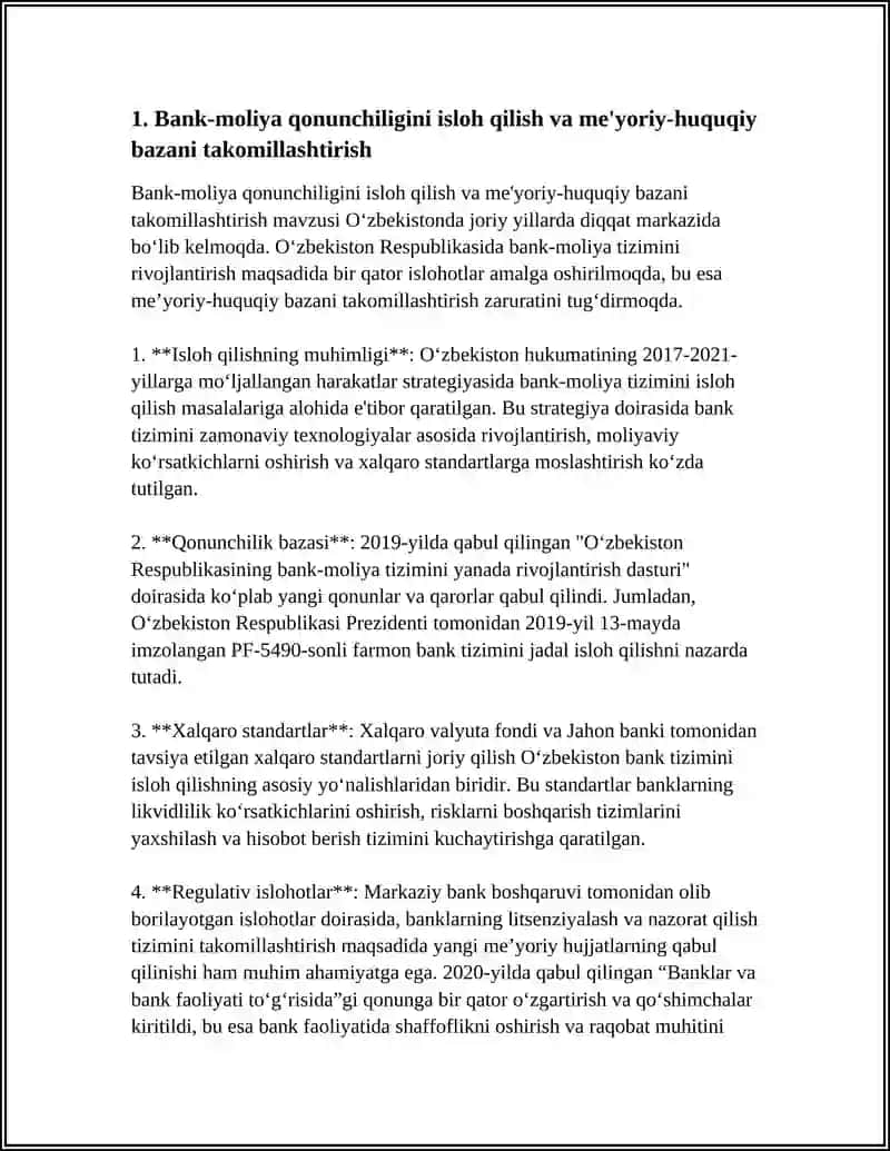 Bank-moliya tizimini takomillashtirish yo'llari 3