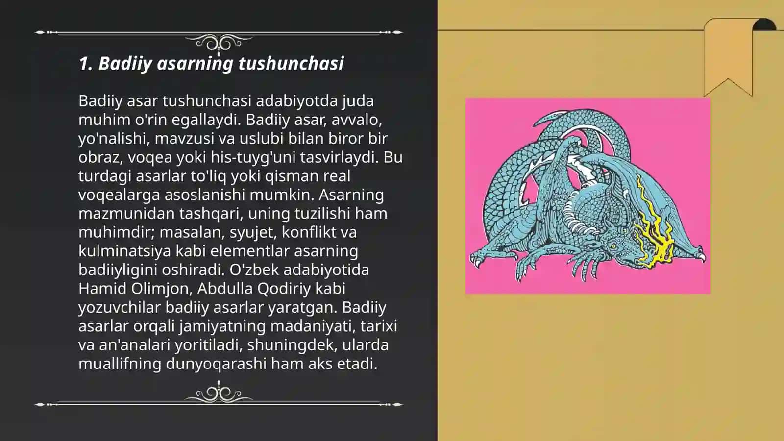 Badiiy asar haqida malumot 3