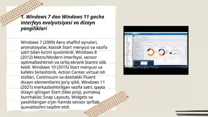 MS Windows 7,8,10,11 operatsion tizimlari 3