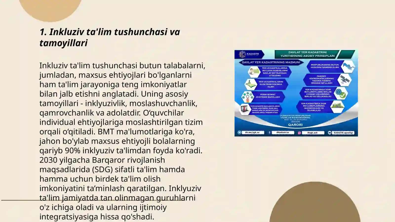 Òzbekistonda inkluziv talimning meyoriy- huquqiy bazasini tahlil qilish 3