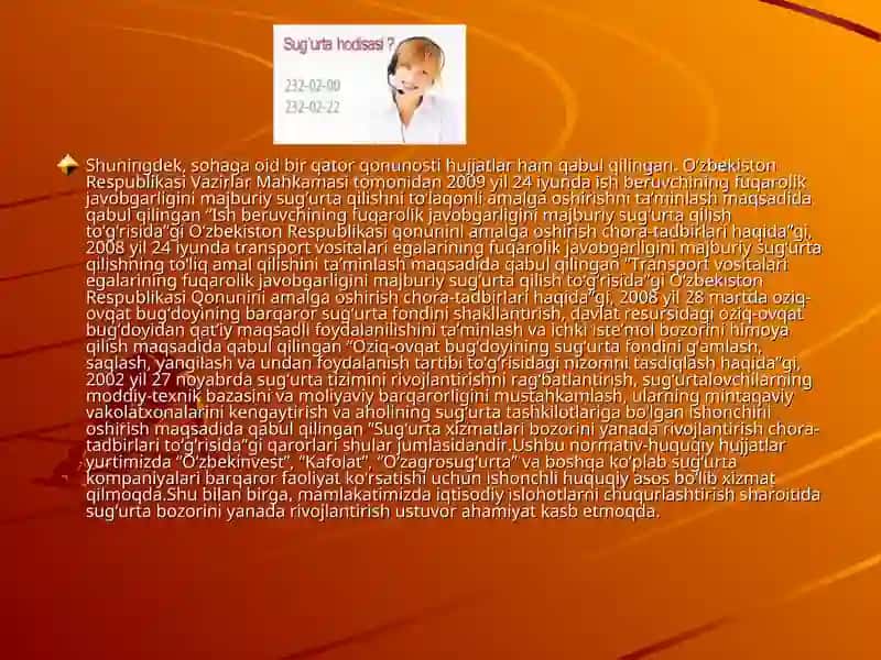 Sug'urta faoliyati to'g'risida 3