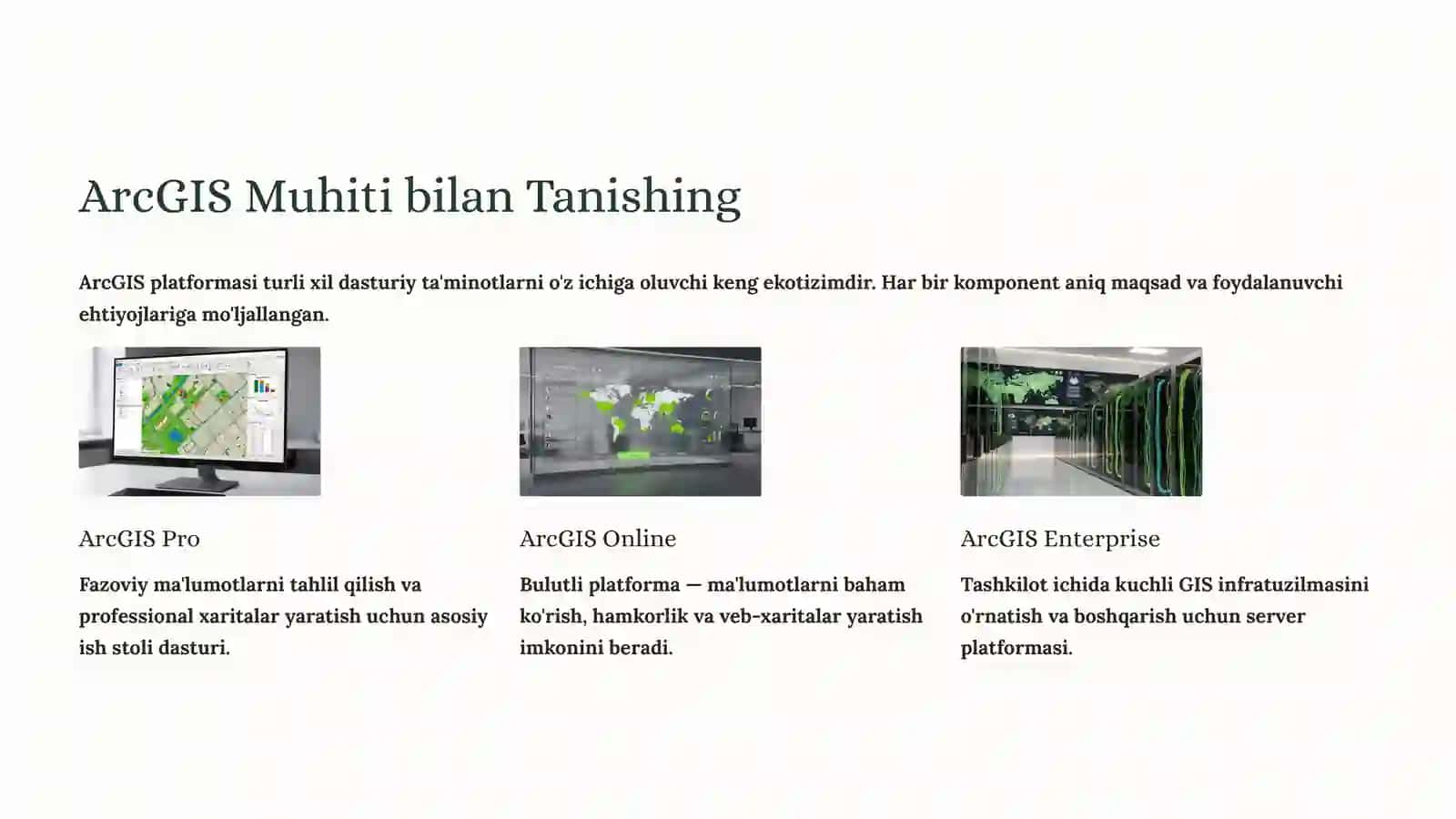 ArcGIS: Yer Tuzish Loyihalash Avtomatlashtirish Tizimi 3