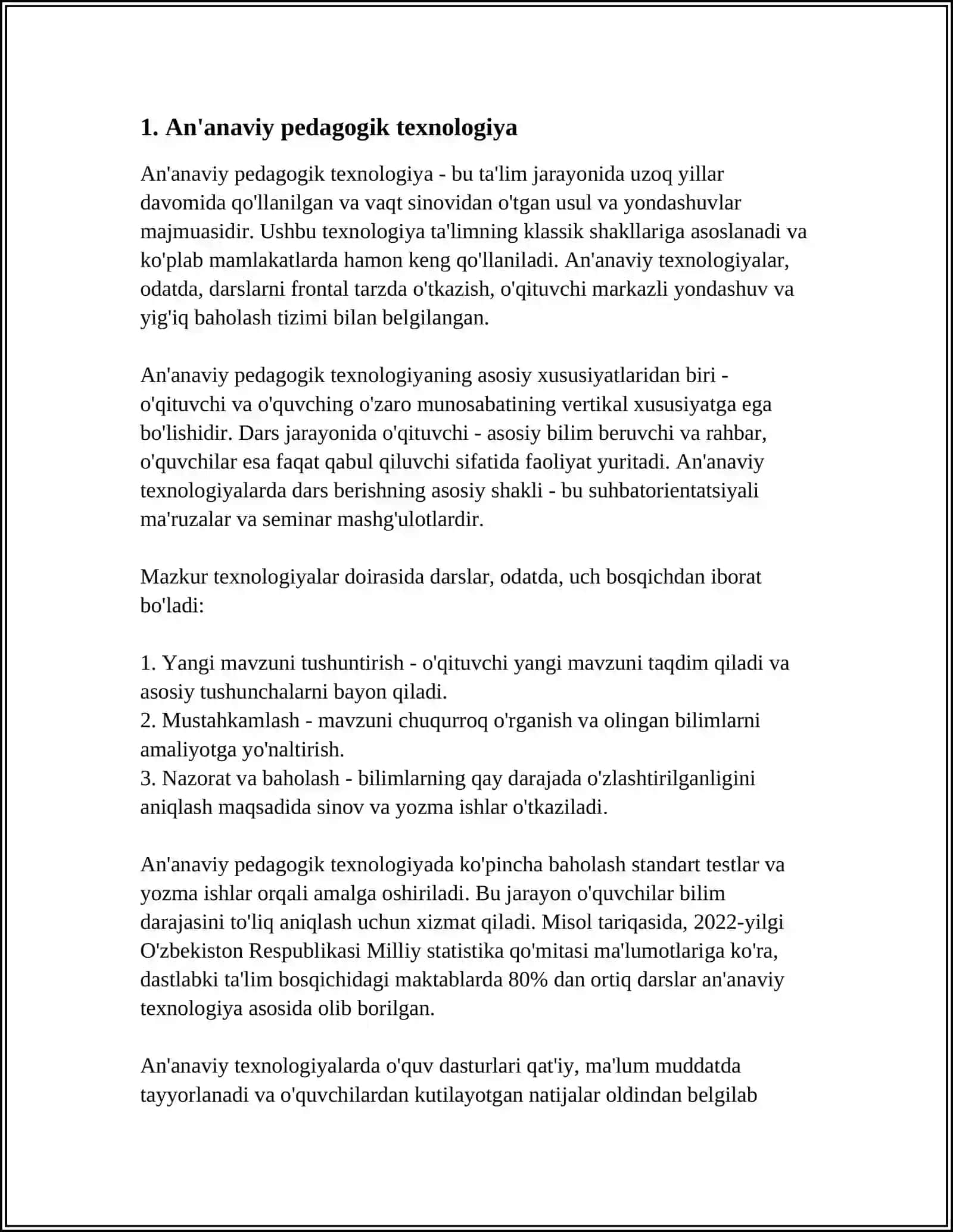 PEDAGOGIK TEXNOLOGIYA TURLARI 3