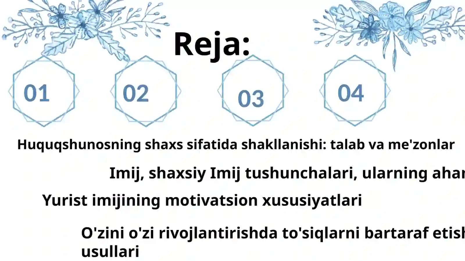 Mavzu - Yuristlar Hamda Jamiyatda Ijobiy Shaxsiy Imijni Shakllantirish Yo'l-yo'riqlari 3