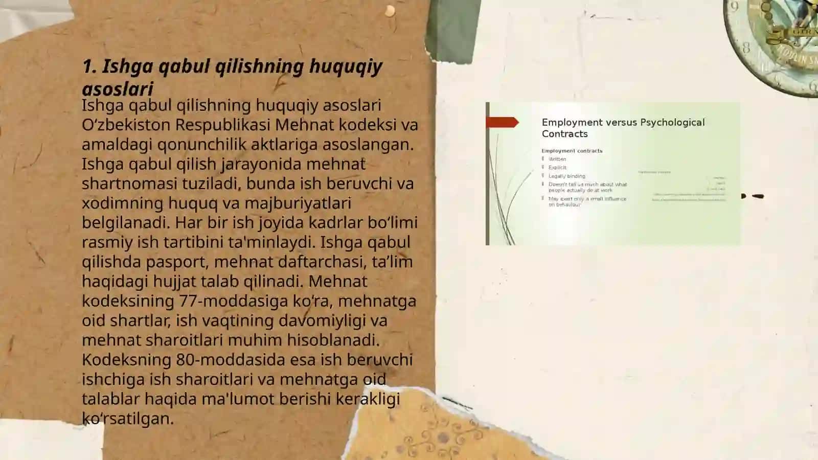 Ishga qabul qilish va mehnat shartnomasini bekor qilish 3