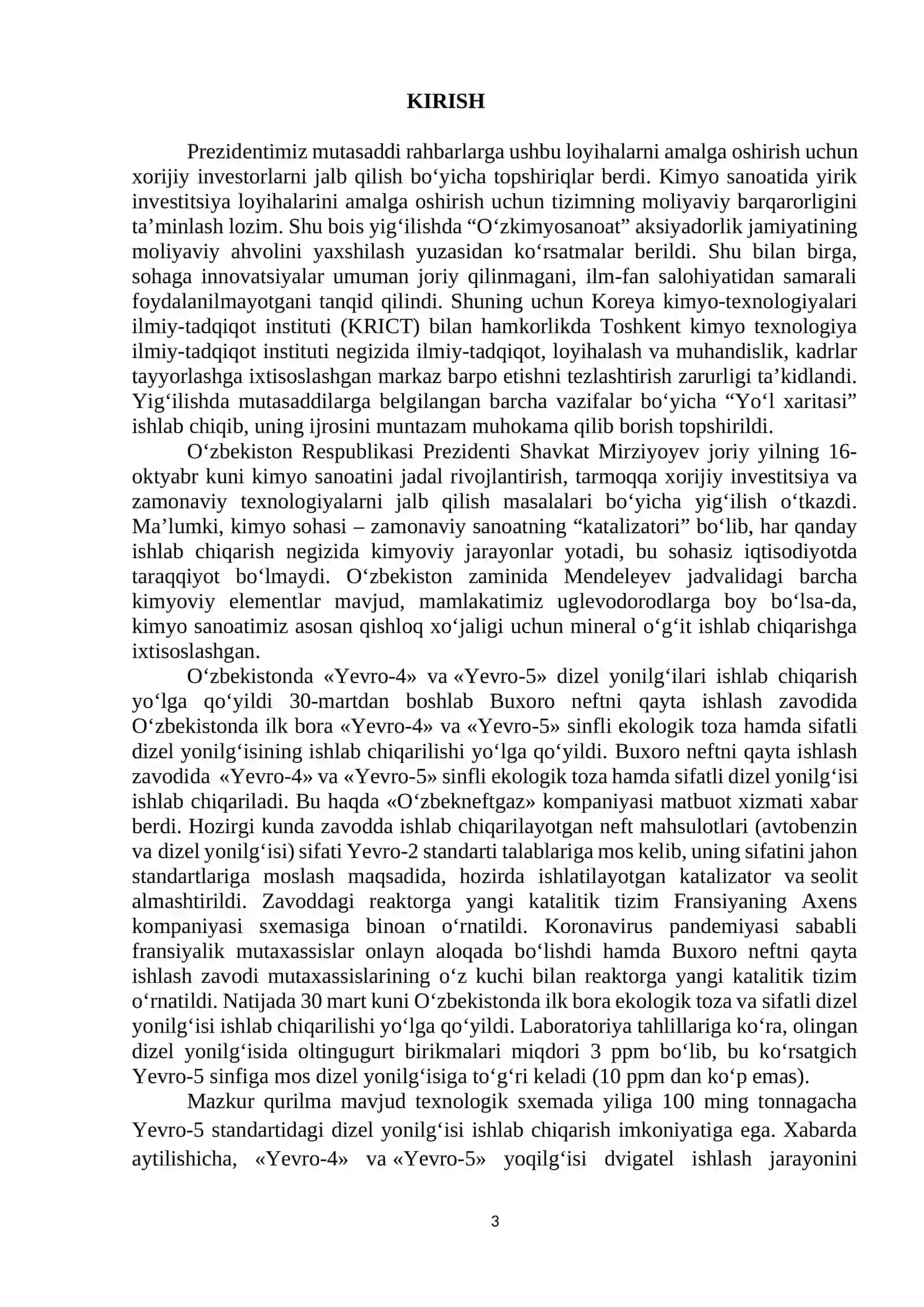 Havo tarkibidan benzin bug`larini aktiv ko`mir yordamida ushlab qolish uchun mavhum qaynash qatlamli adsorbsion kalonnani hisoblang va loyihalang 3