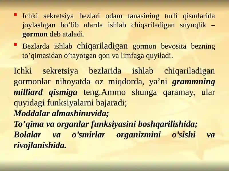 Ichki sekretsiya bezlari 3