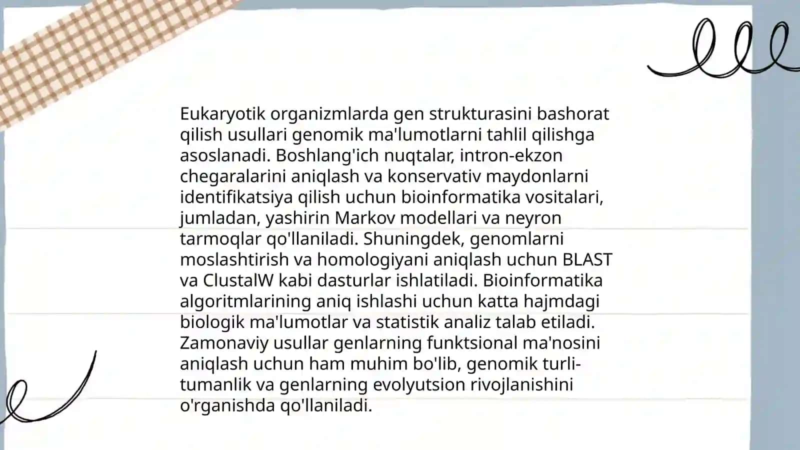 Eukariot organizmlar gen strukturalarni bashorat etish 3