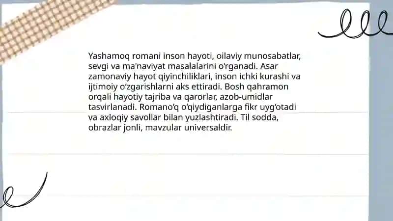 Yashamoq 3