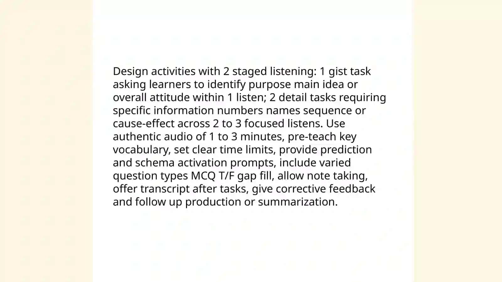 Designing activities for particular language skill 3