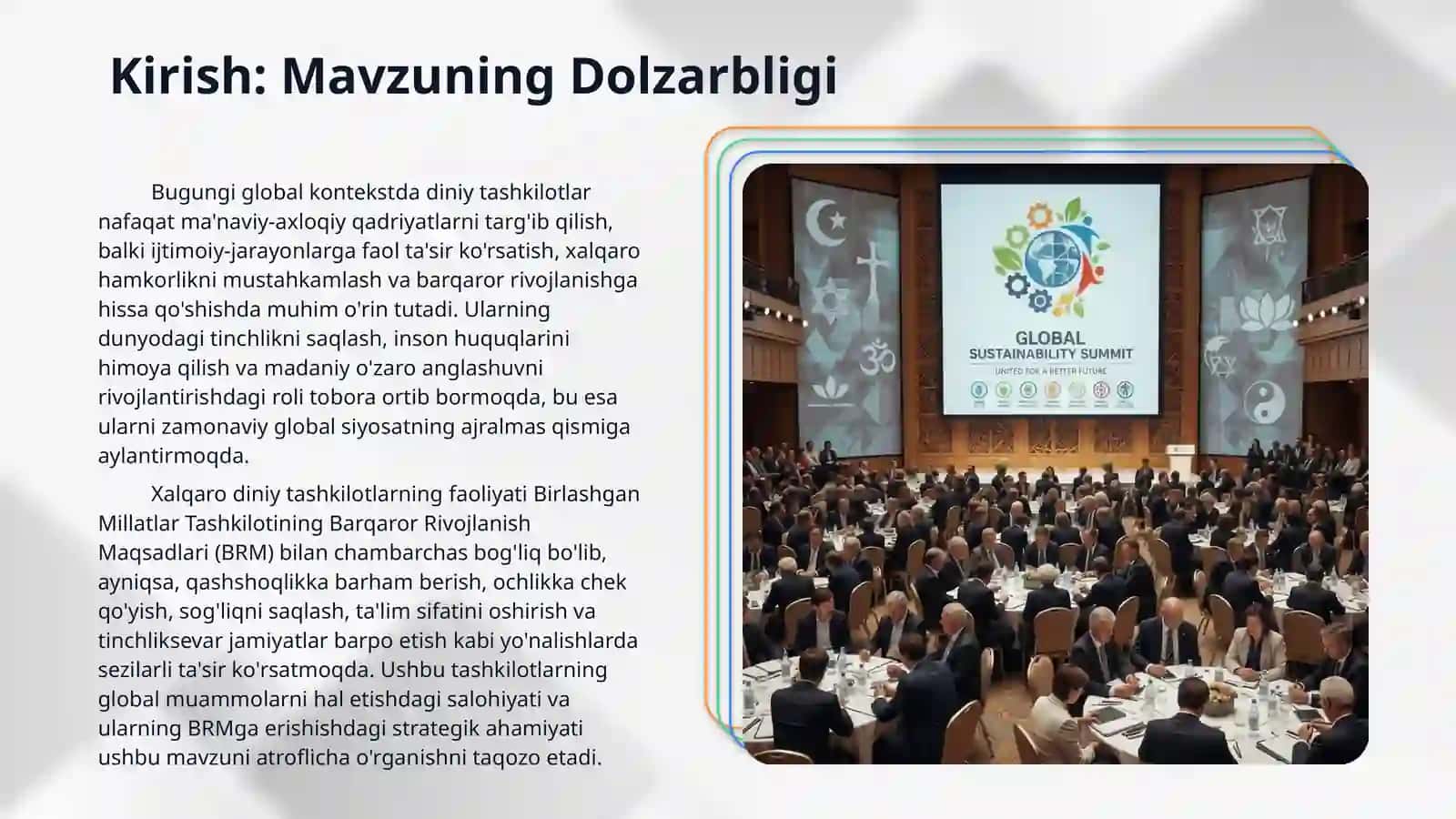 Xalqaro Diniy tashkilotlar tarixi va ularning barqaror rivojlanish maqsadlariga erishishdagi ahamiyati 3