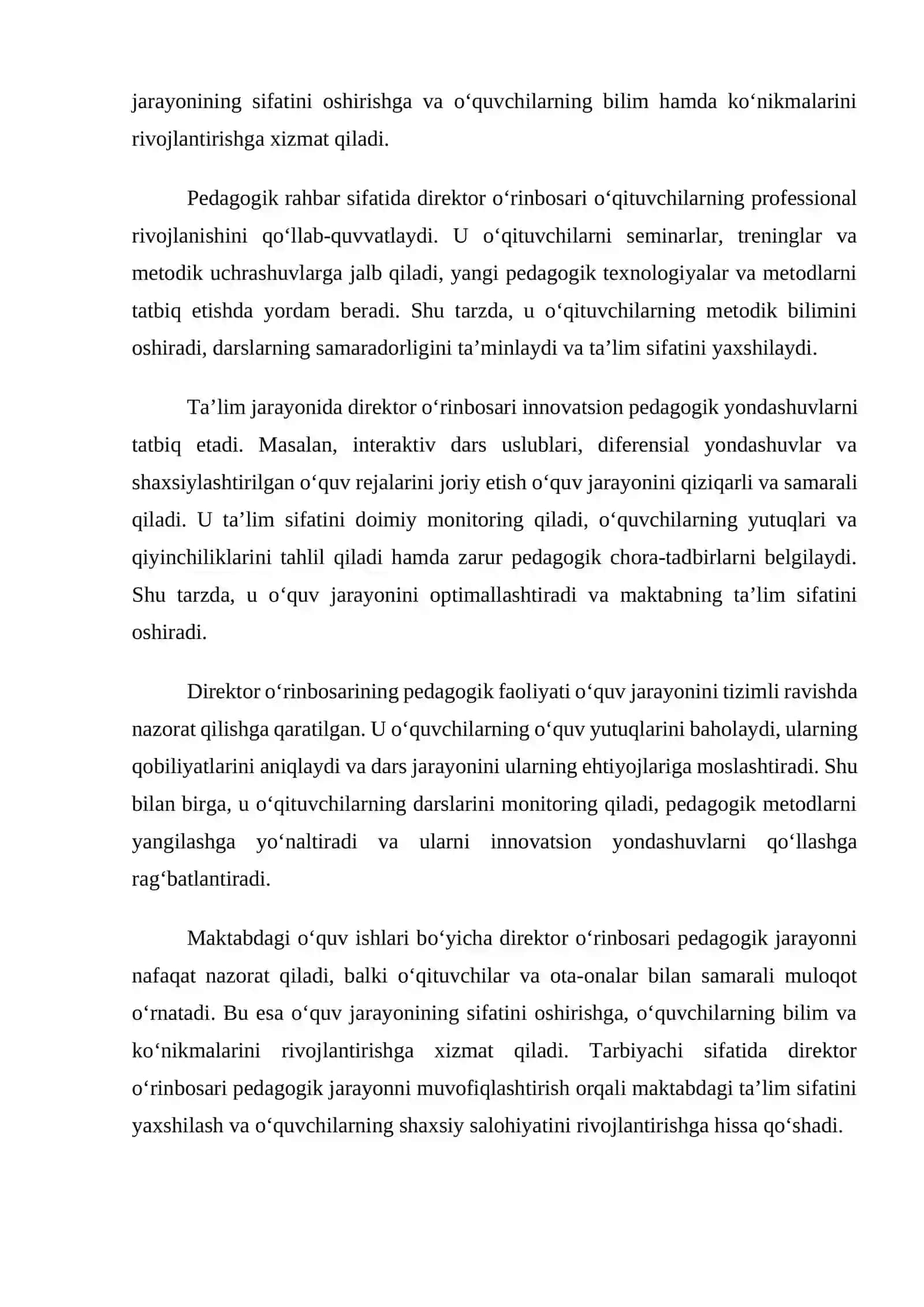O‘quv ishlari bo‘yicha direktor o‘rinbosarining pedagogik faoliyati va ta’lim sifatini oshirishdagi roli 3