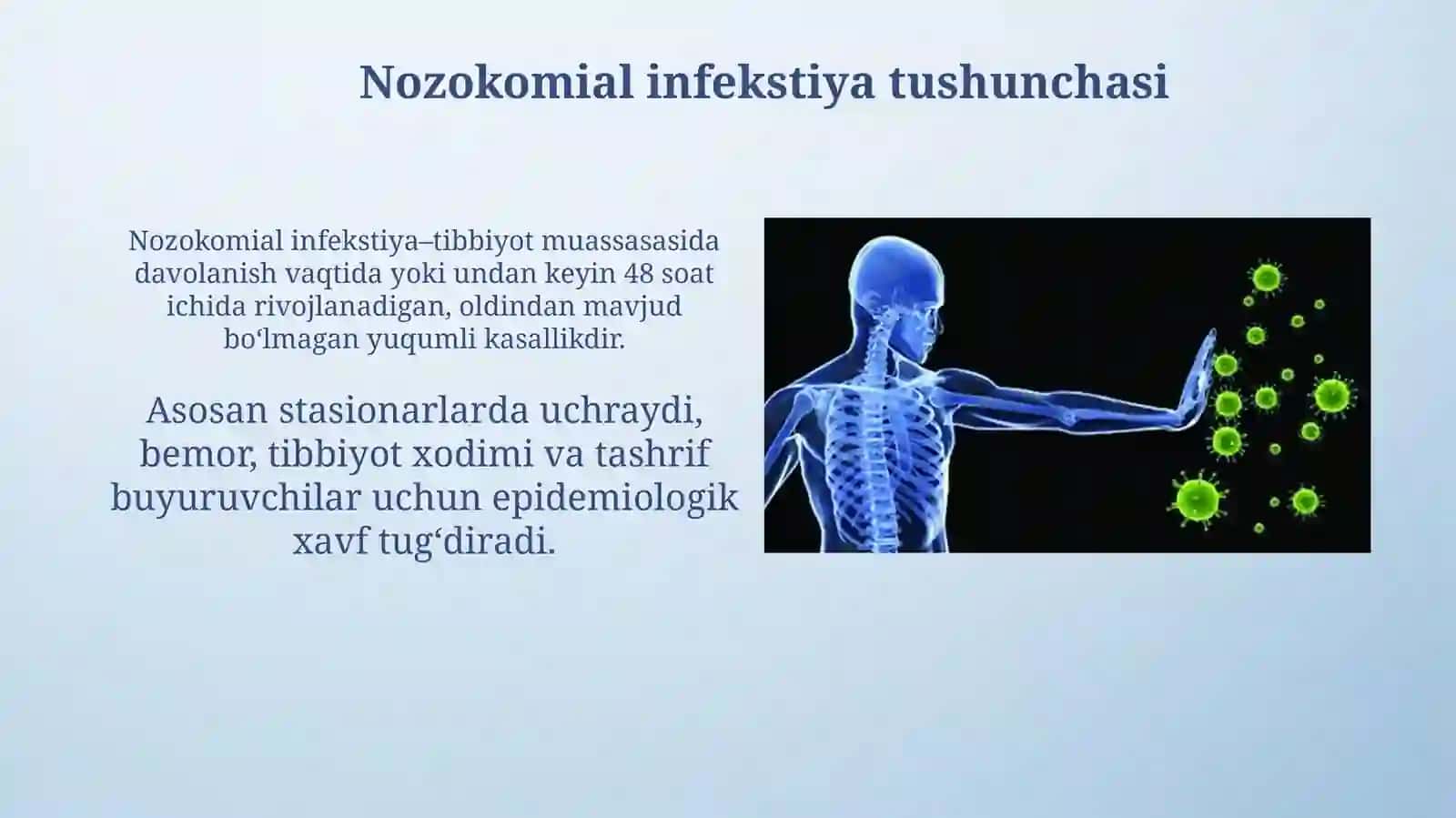 Nozokomial infekstiyalar epidemiologiyasi va profilaktikasi 3