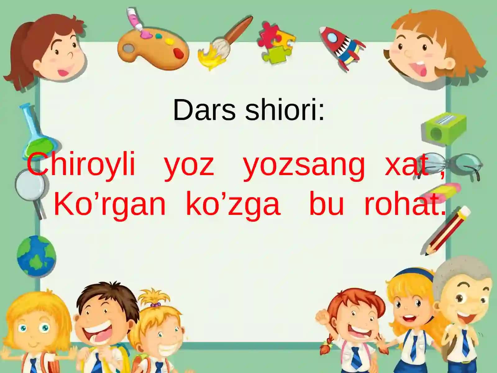 "Qaratqich kelishigi" mavzusida tayyorlagan ochiq dars ishlanmasi 3