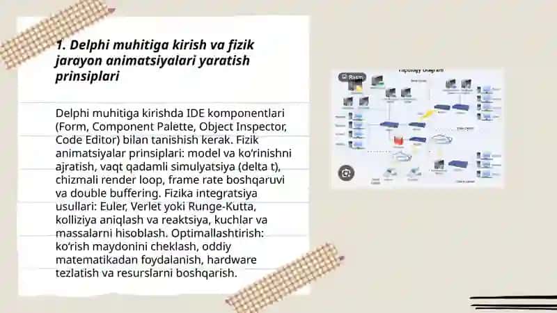 Delphi dasturi yordamida fizik jarayonlar animatsiyalarni yaratish 3