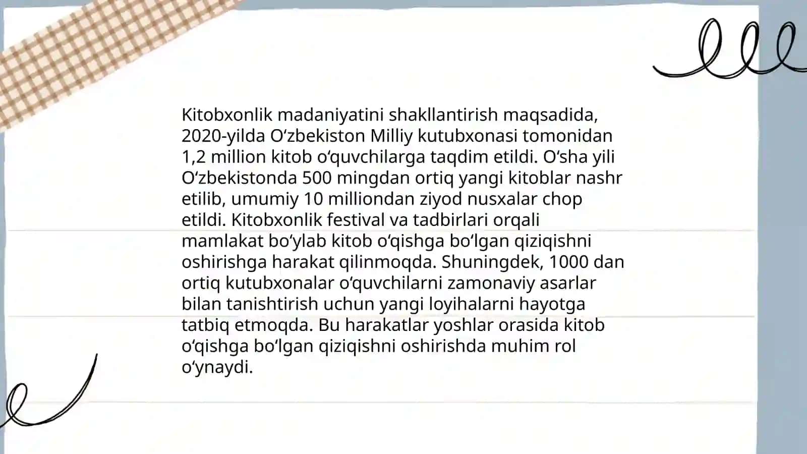 Kitobxonlik madaniyatini shakllantirish 3