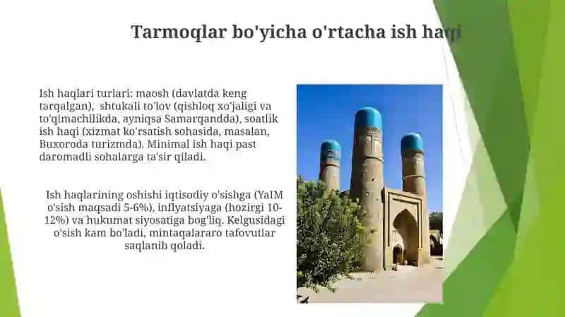 O‘ZBEKISTONDA ISH HAQI, ISH HAQI TURLARI VA ISH HAQINI OSHIRISHNING ISTIQBOLLARI 3