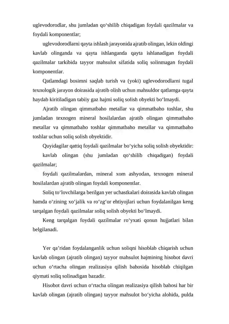 Yer qaridan foydalanganlik uchun soliqni to'lovchilari 3
