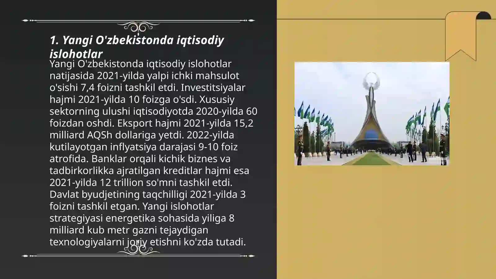 Yangi O'zbekistonda iqtisodiy islohotlar 3