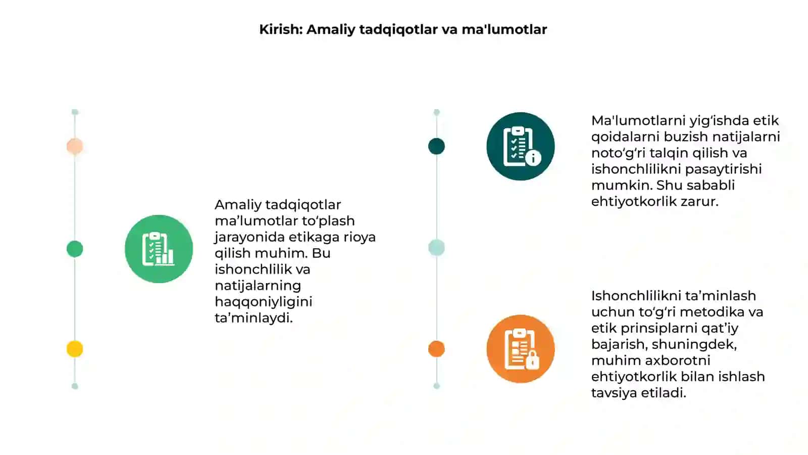 Amaliy tadqiqotlarda ma’lumotlar to‘plash etikasi va ishonchlilik muammolari 3