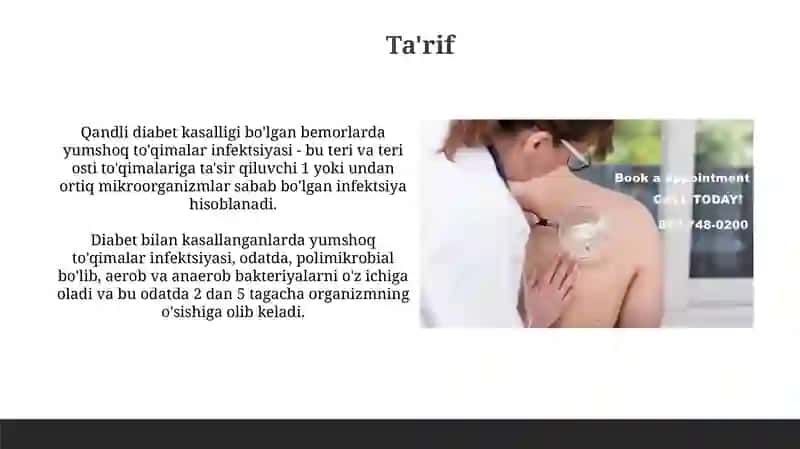 Qandli diabetli bemorlarda yumshoq toʻqimalar xirurgik infeksiyasini davolash usullari 3