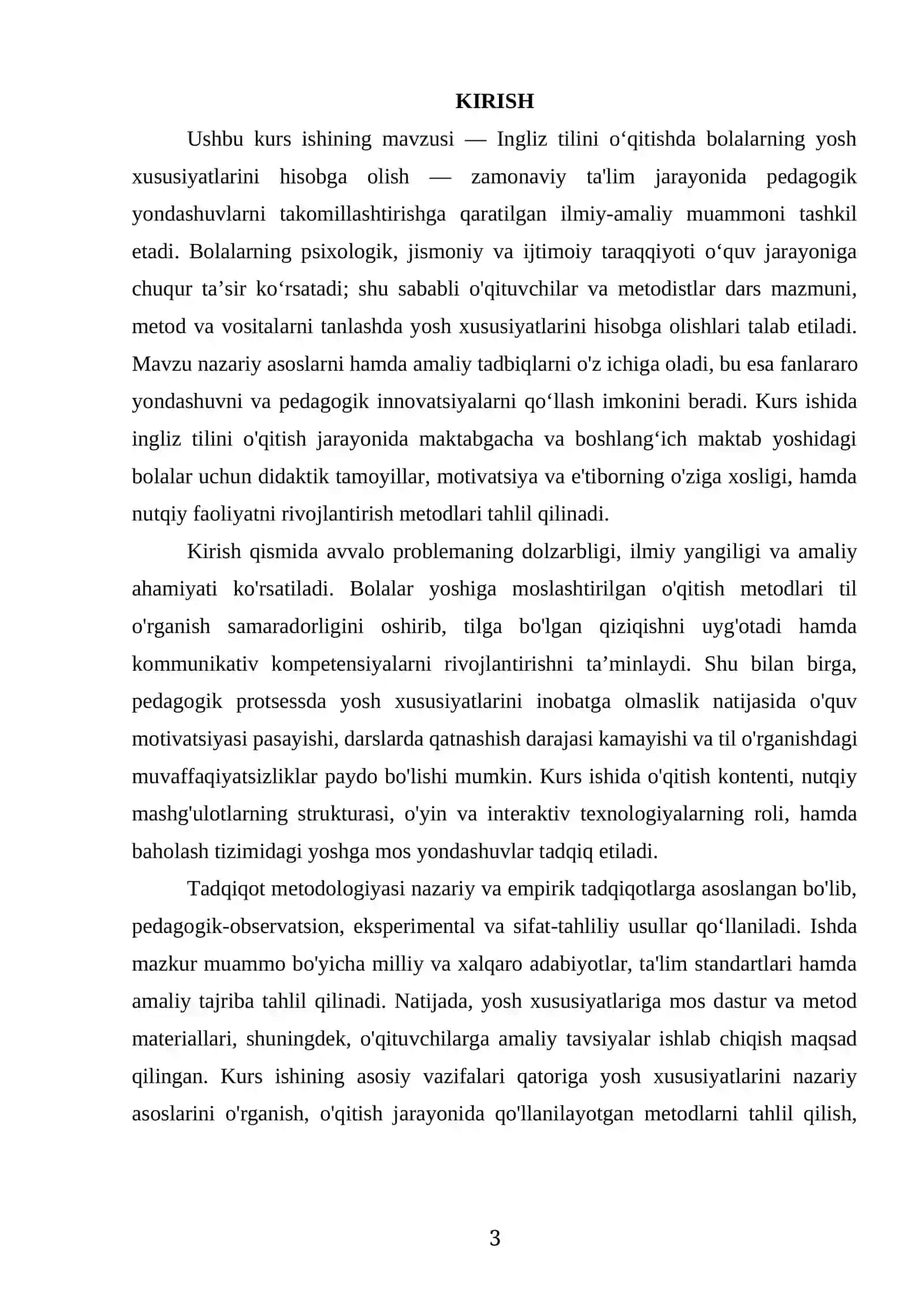 INGLIZ TILINI OʻQITISHDA BOLALARNING YOSH XUSUSIYATLARINI HISOBGA OLISH 3