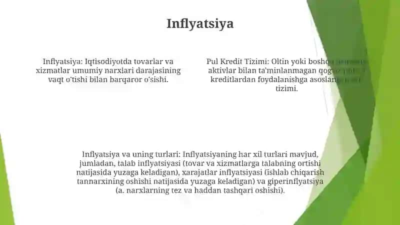 Pul Kredit Tizimi.Inflyatsiya Va Uning Turlari 3