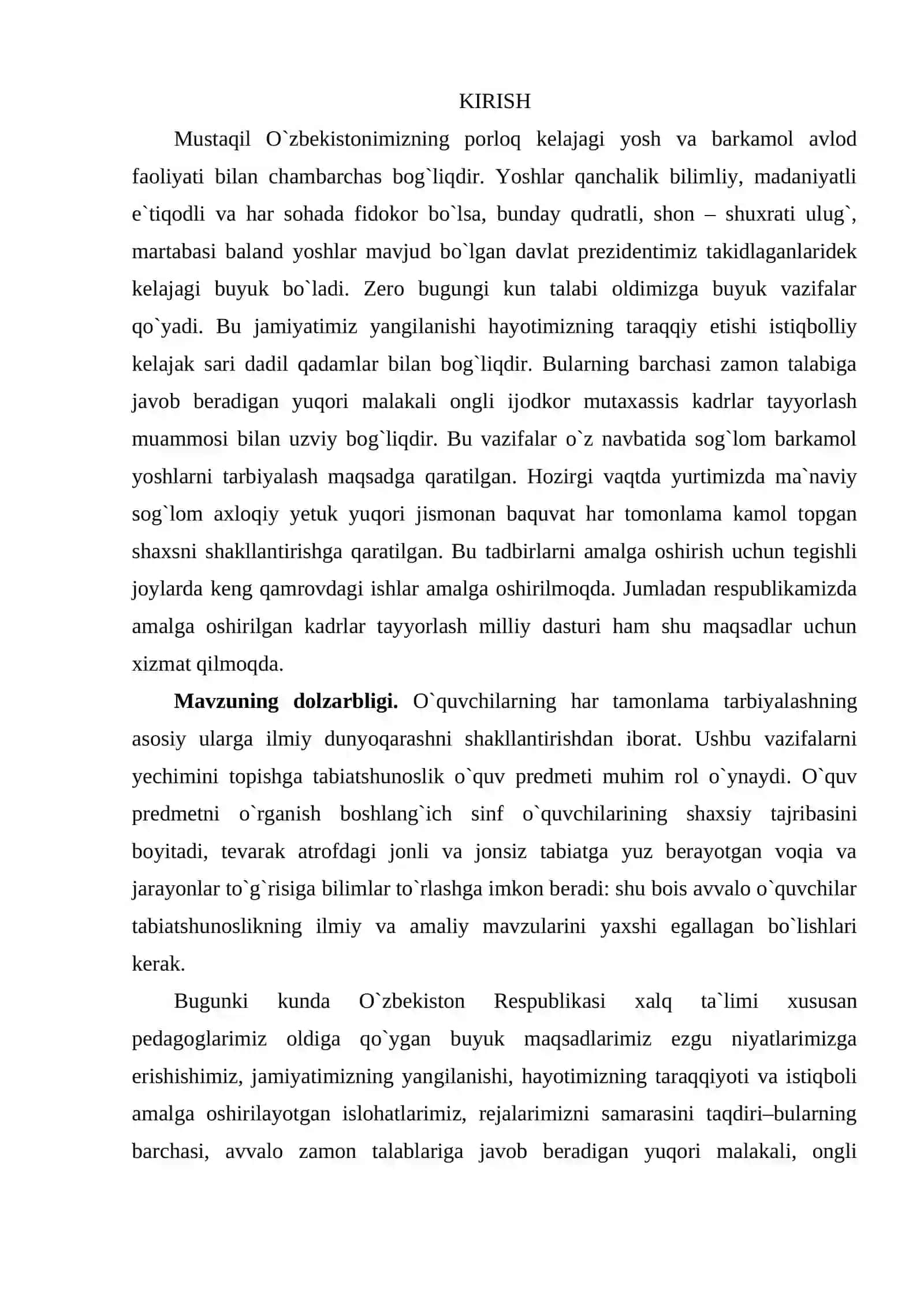 Boshlang`ich sinf o`quvchilarini umurtqali hayvonlar bilan tanishtirishning metodlari 3
