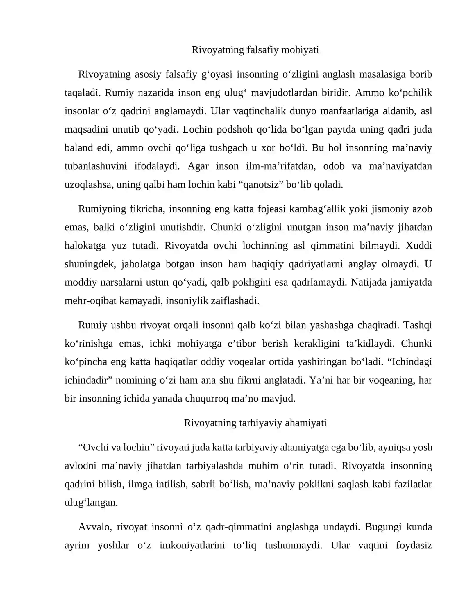 Ovchi va lochin rivoyati 3