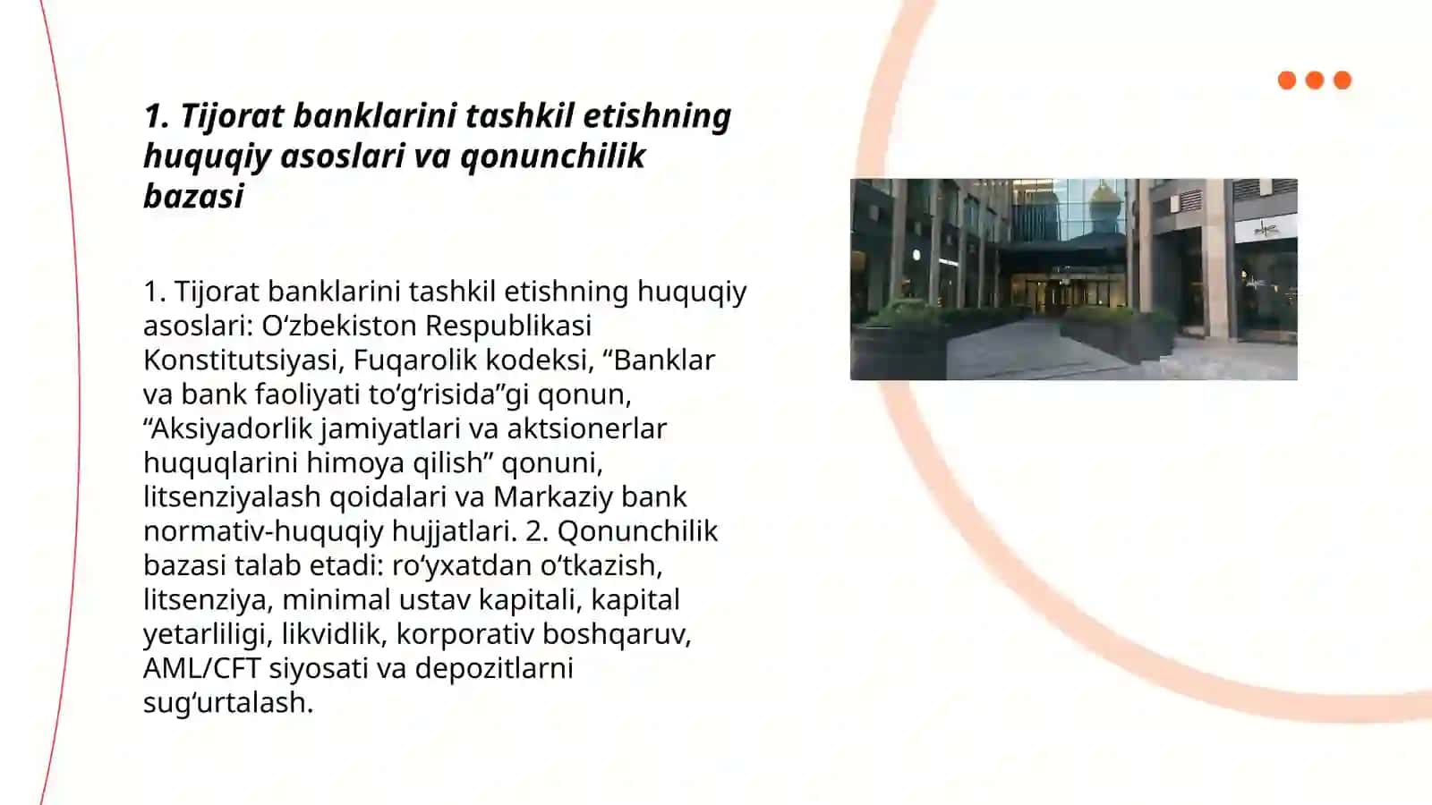 Tijorat banklarini tashkil etishning huquqiy va iqtisodiy asoslari 3