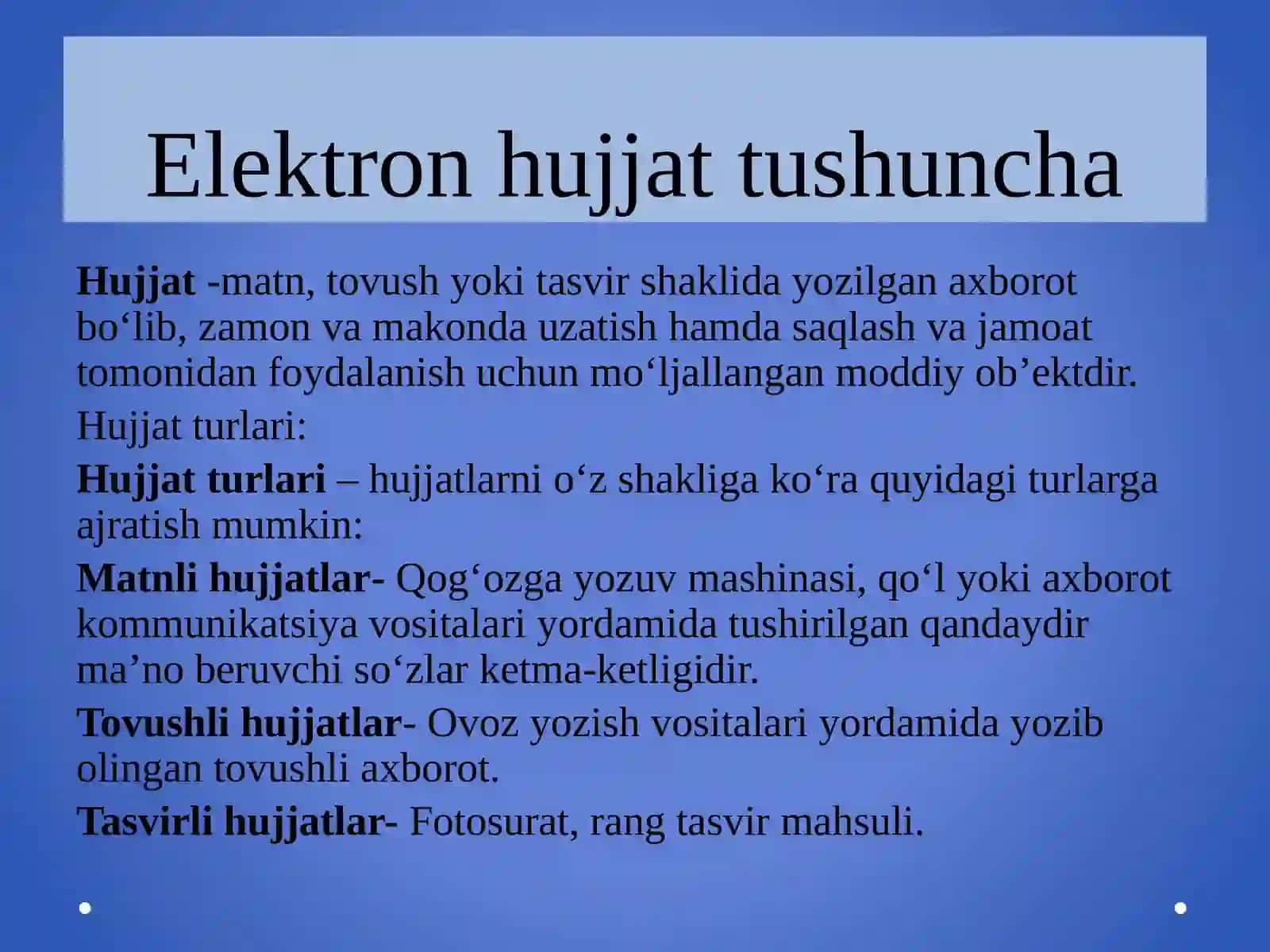 ELEKTRON TIJORAT TIZIMIDA ELEKTRON HUJJAT AYLANISHI 3