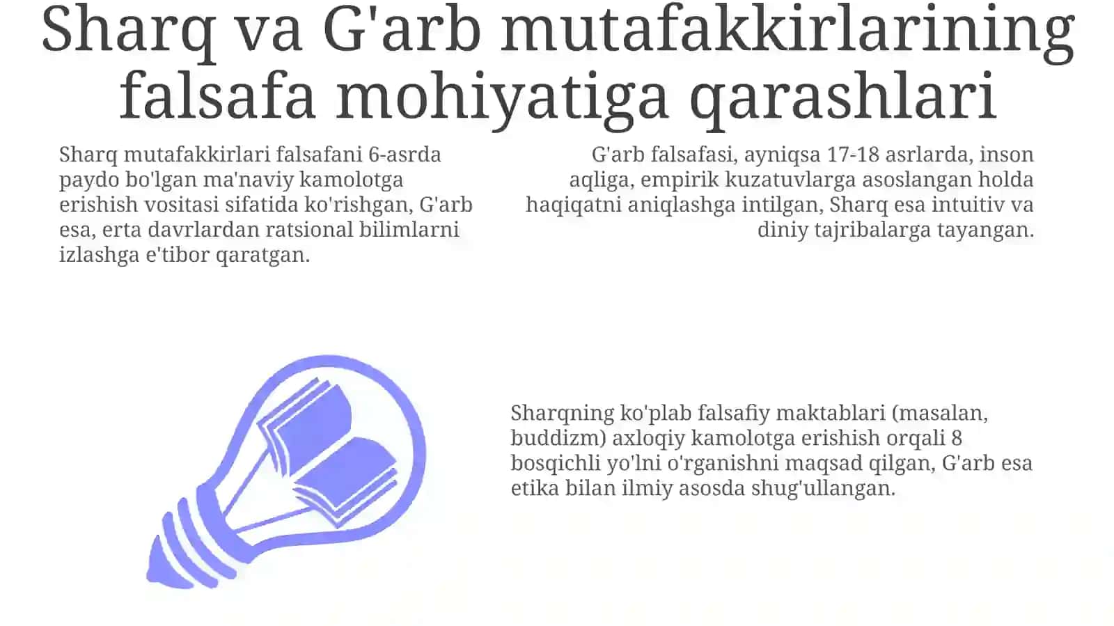 Falsafa mohiyatiga Sharq va G'arb mutafakkirlarining qarashlari 3