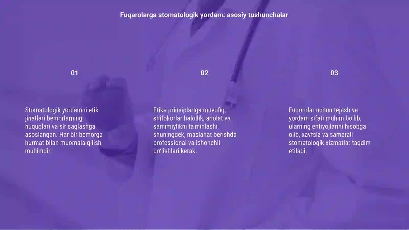 Stomatologik yordamni etik jihatlari 3