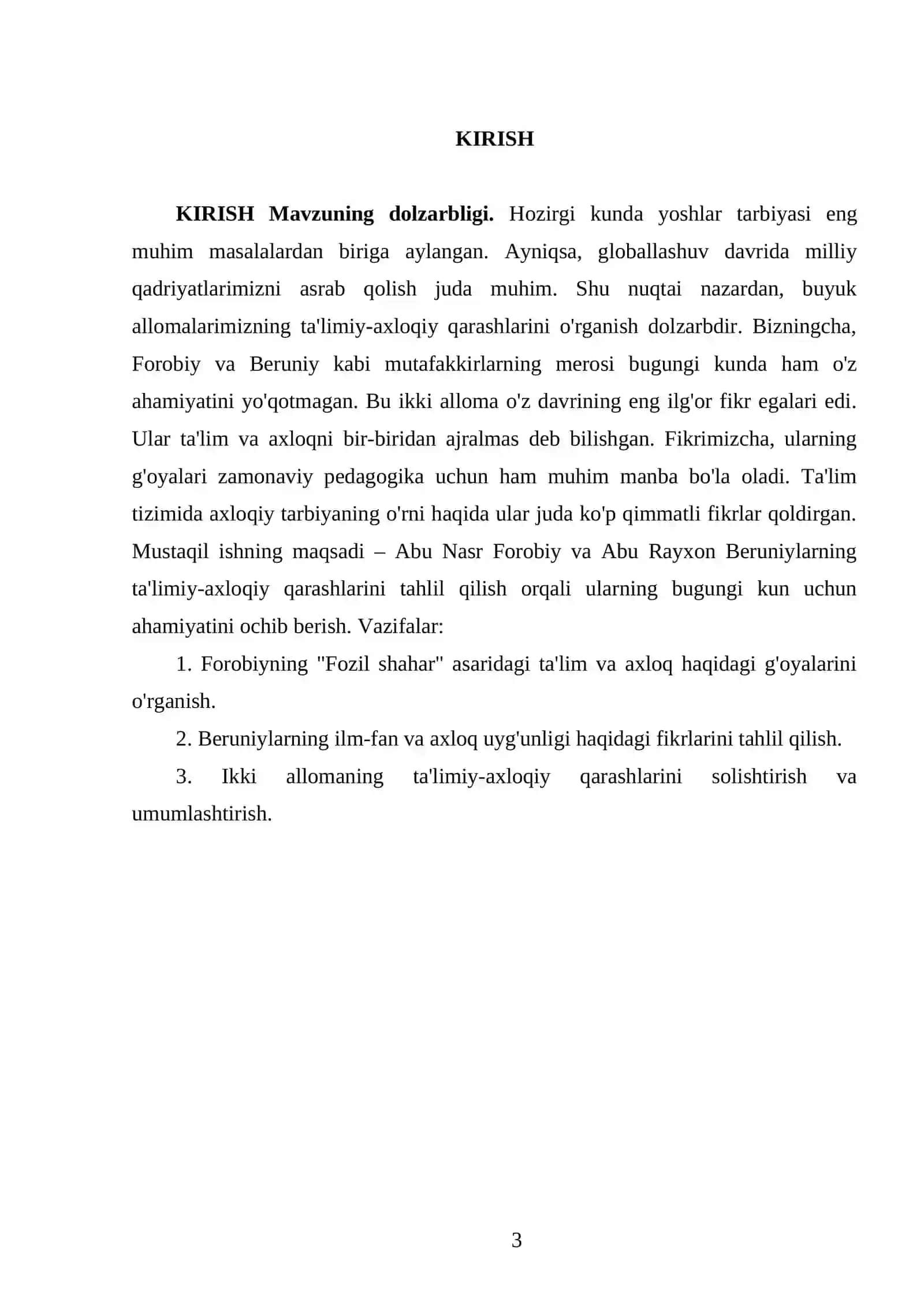 Abu Nasr Forobiy va Abu Rayxon Beruniylarning ta`limiy-axloqiy qarashlari 3