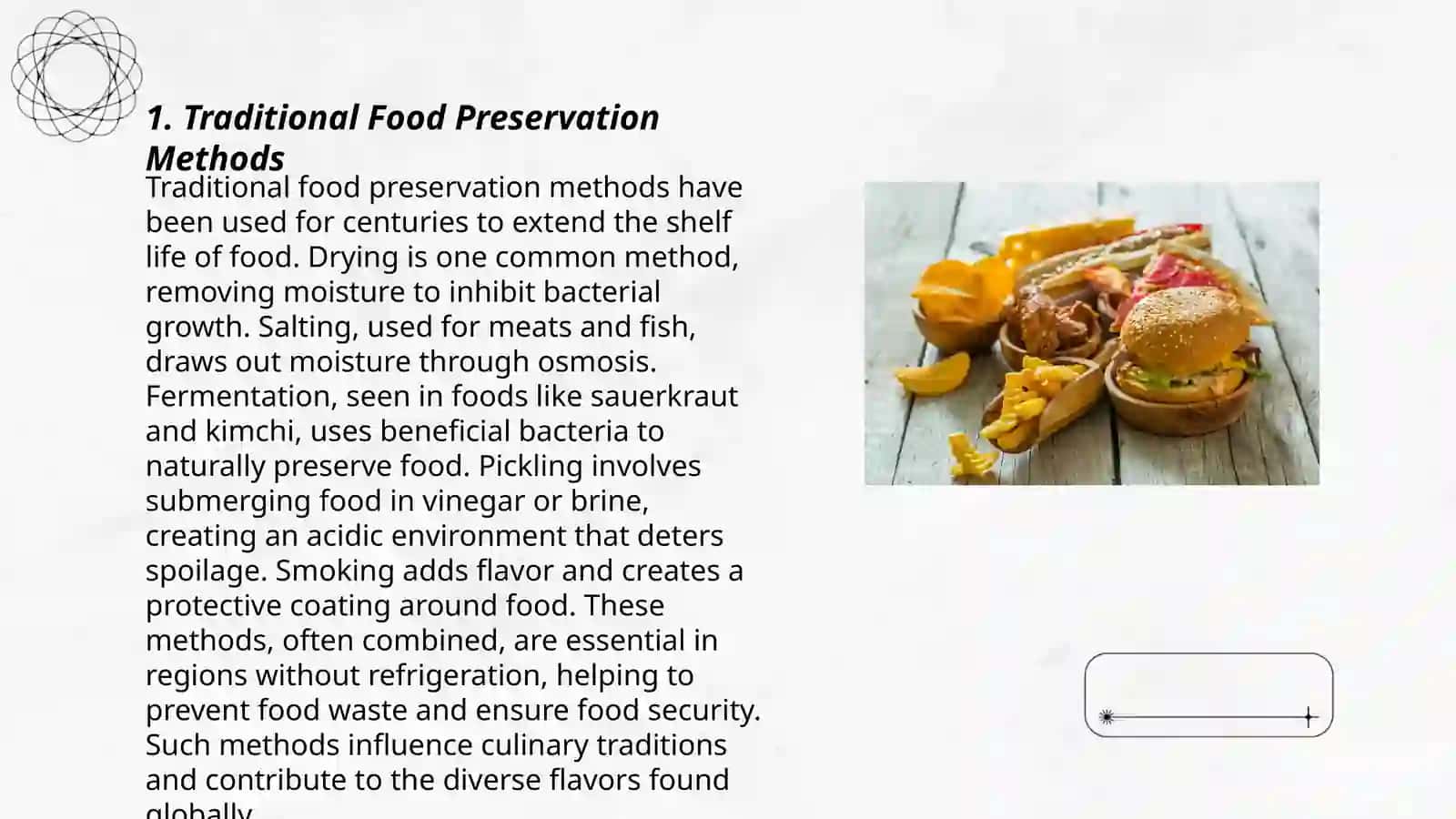 Food and food preservation 3