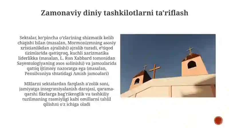 Zamonaviy diniy tashkilotlar va sektalar 3