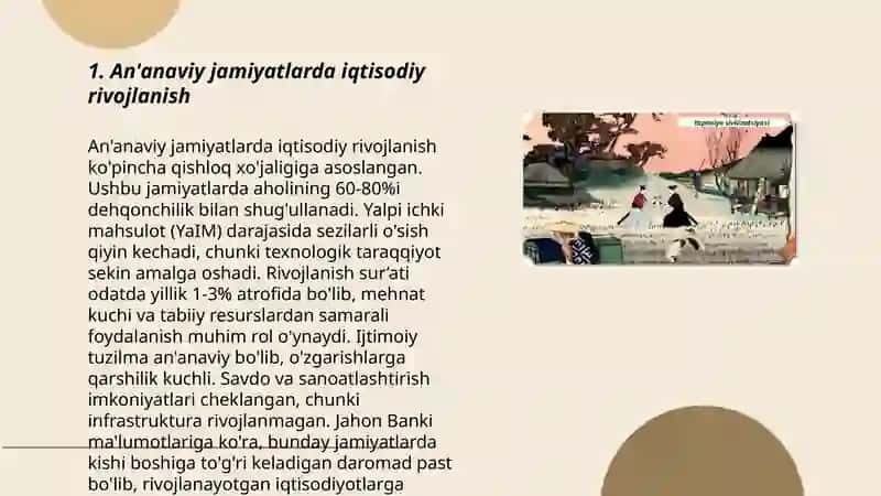 An'anaviy jamiyatlarda iqtisodiy rivojlanish 3