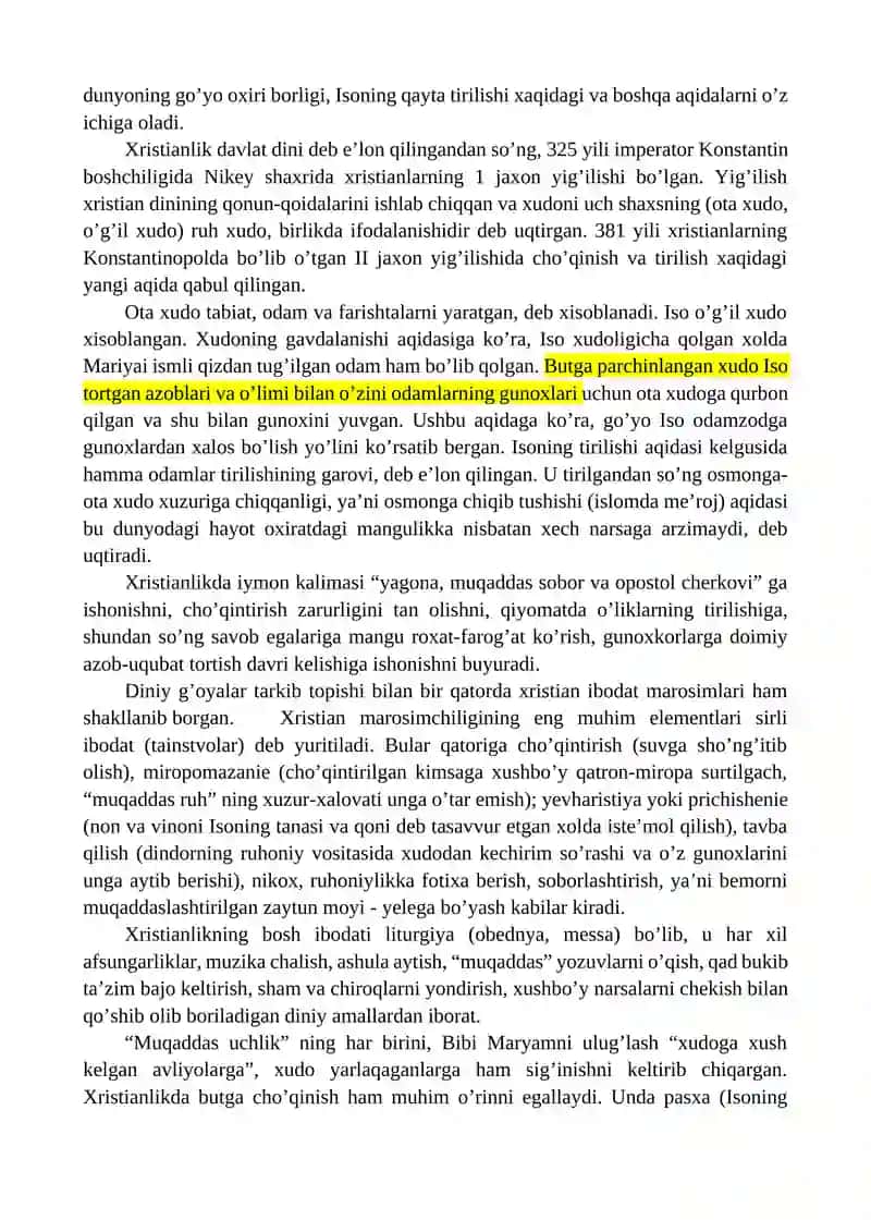 XRISTIANLIK DINI TARIXI VA ASOSIY G‘OYALARI 3