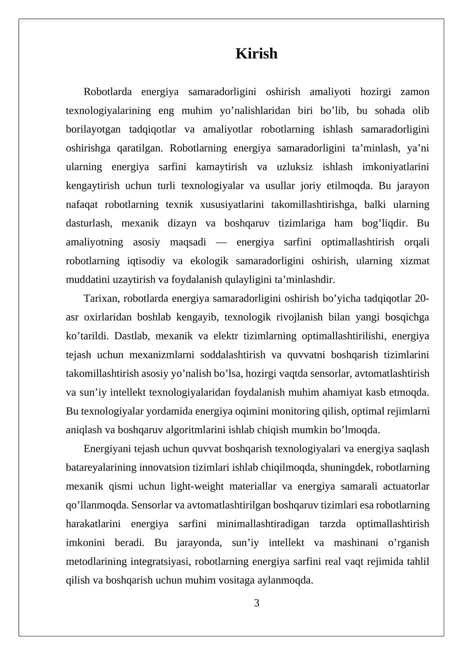 ENERGIYA SAMARADORLIGINI OSHIRISH AMALIYOTI 3