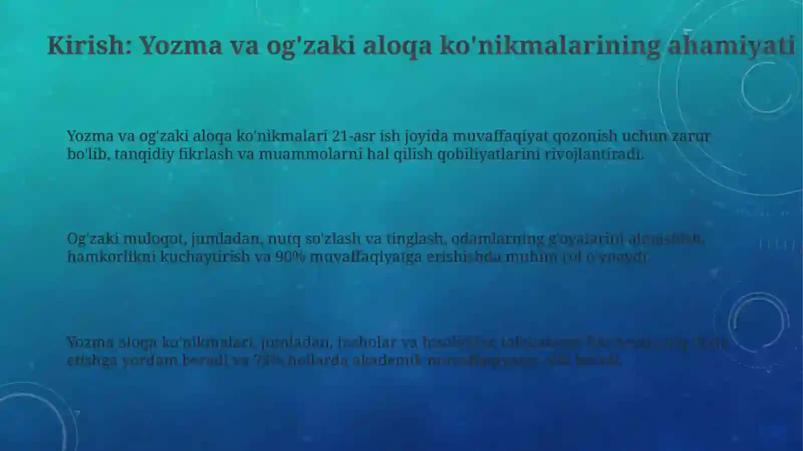 Óquvchilarning yozma va og'zaki nutqlarini shakllantirish 3