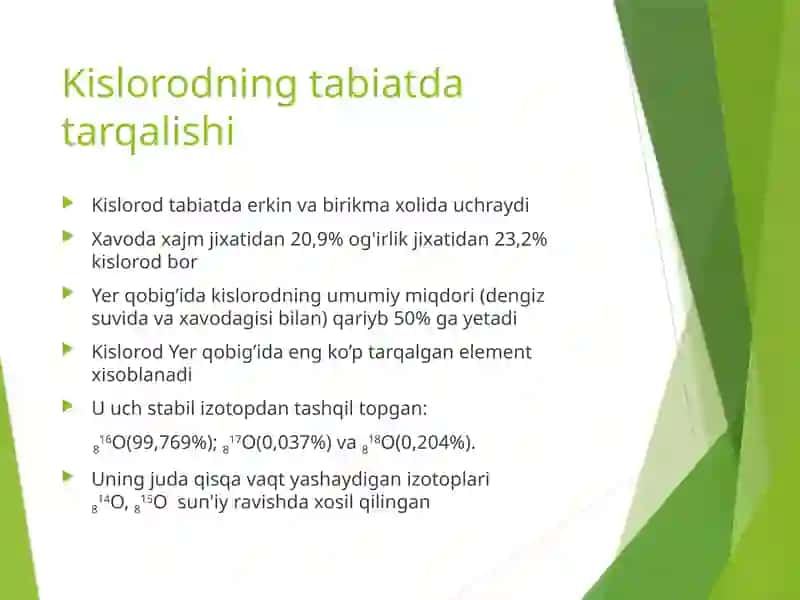 Kislorod elementi 3