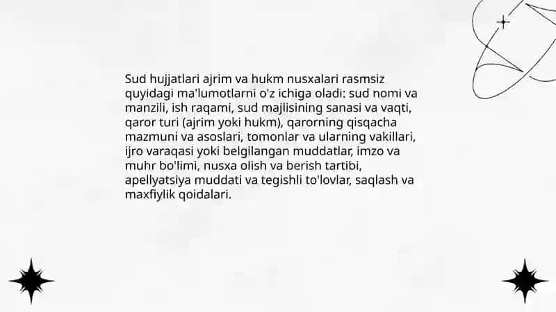 Huquqiy idoralarga doir hujjatlar haqida rasmsiz 3