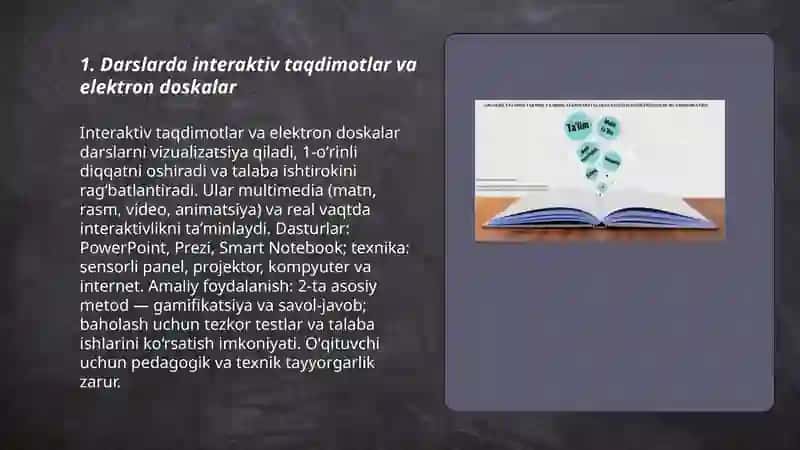 Interaktiv taqdimotlar va elektron doskalar 3